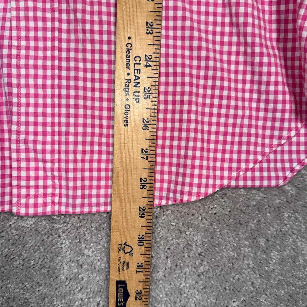 Ralph Lauren Men's L Classic Fit Pink Gingham Button Down Shirt Long Sleeve - Picture 4 of 11